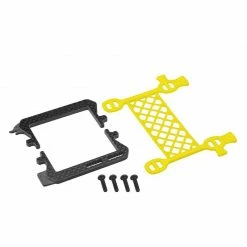 JConcepts, Inc. B6.3 Carbon Logo Cargo Net Battery Brace, Yellow for Parts