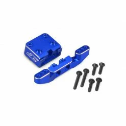 JConcepts, Inc. Front Camber Link Mount Bulkhead, Blue: B6, B6.2, B6.3 for Parts