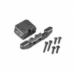 JConcepts, Inc. Front Camber Link Mount, Bulkhead, Black, Aluminum: B6, B6.2, B6.3 for Parts
