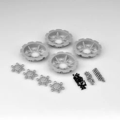 JConcepts, Inc. Tracker Wheel Discs- Fits Dragon Wheels, Silver for Tires & Wheels