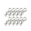 JConcepts, Inc. Compact Angled Body Clips, Silver (10) for Parts
