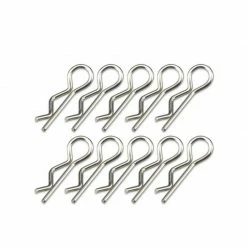 JConcepts, Inc. Compact Angled Body Clips, Silver (10) for Parts