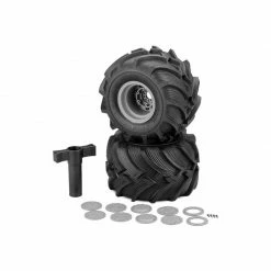JConcepts, Inc. 1/8 Fling Kings Pre-Mounted Tires, Yellow Compound: Monster Truck (2) for Tires & Wheels