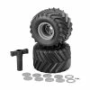 JConcepts, Inc. 1/8 Renegades Pre-Mounted Tires, Yellow Compound: Monster Truck (2) for Tires & Wheels