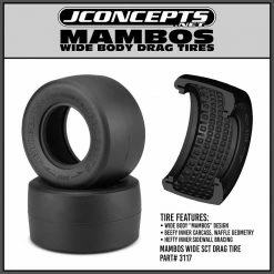JConcepts, Inc. Mambos Drag Racing Rear Tires, Green Compound (2) for Tires & Wheels -JConcepts Sales Shop JCO311702 A2 HDF12K8E