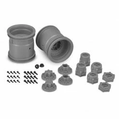 JConcepts, Inc. Midwest 2.2 MT 12mm Hex Wheel with Adapter, Silver (2) for Tires & Wheels