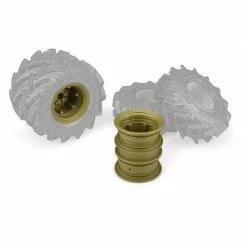 JConcepts, Inc. Krimson Dually 2.6 Dual Wheels with Adapters, Gold/Olive (2) for Tires & Wheels