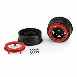 JConcepts, Inc. Tremor Slash narrow front wheel-BLK/RED BDLCK (2) for Tires & Wheels