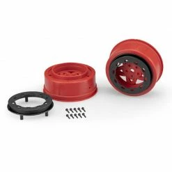 JConcepts, Inc. Tremor Slash narrow front wheel-RED/BLK BDLCK (2) for Tires & Wheels