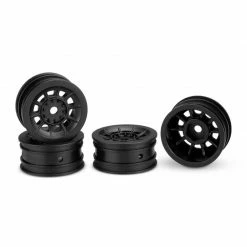 JConcepts, Inc. 1/24 Hazard Front/Rear 1.0" Wheels, Black (4): SCX24 for Tires & Wheels