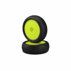 JConcepts, Inc. Ellipse Tires, Front Mounted Yellow Wheels, Green Compound (2): Mini-T/B for Tires & Wheels